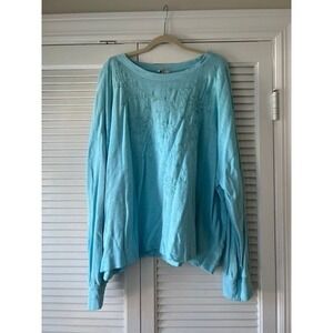 Crown & Ivy blue sweatshirt 4XL
